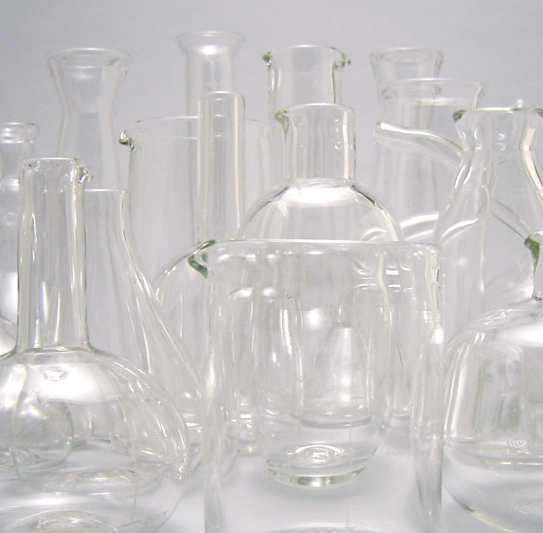 F2 Chemistry Set: field of clear glass vessels, 2006