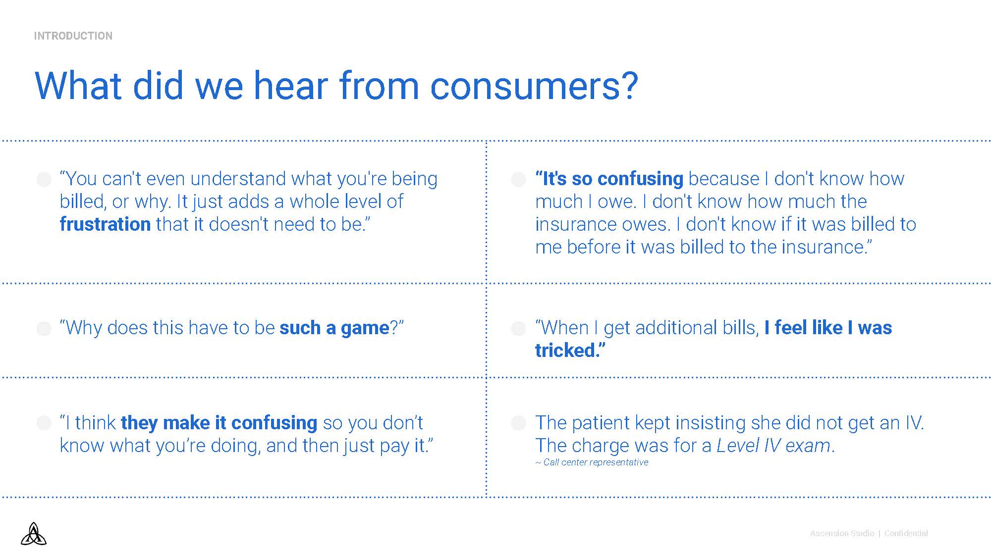 What did we hear from consumers: quotes about billing confusion and frustration