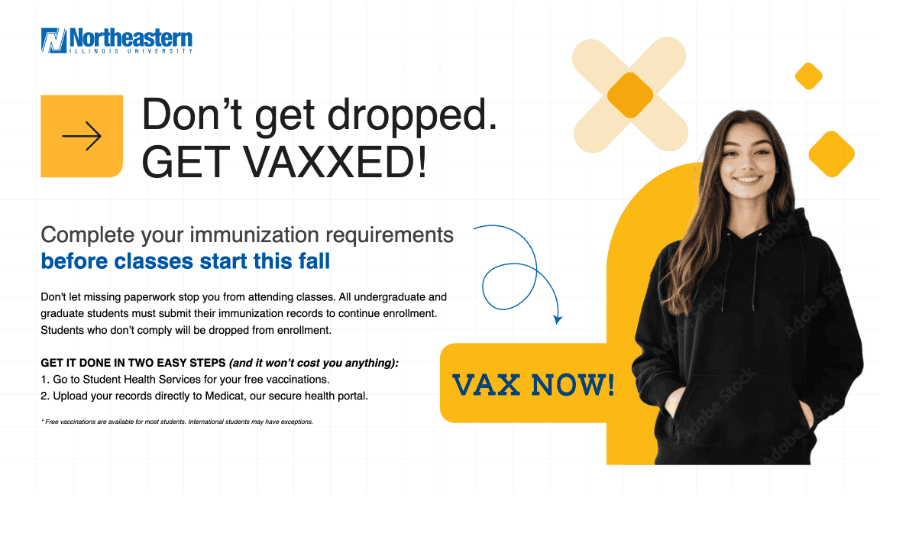 Don't get dropped. Get vaxxed! campaign layout