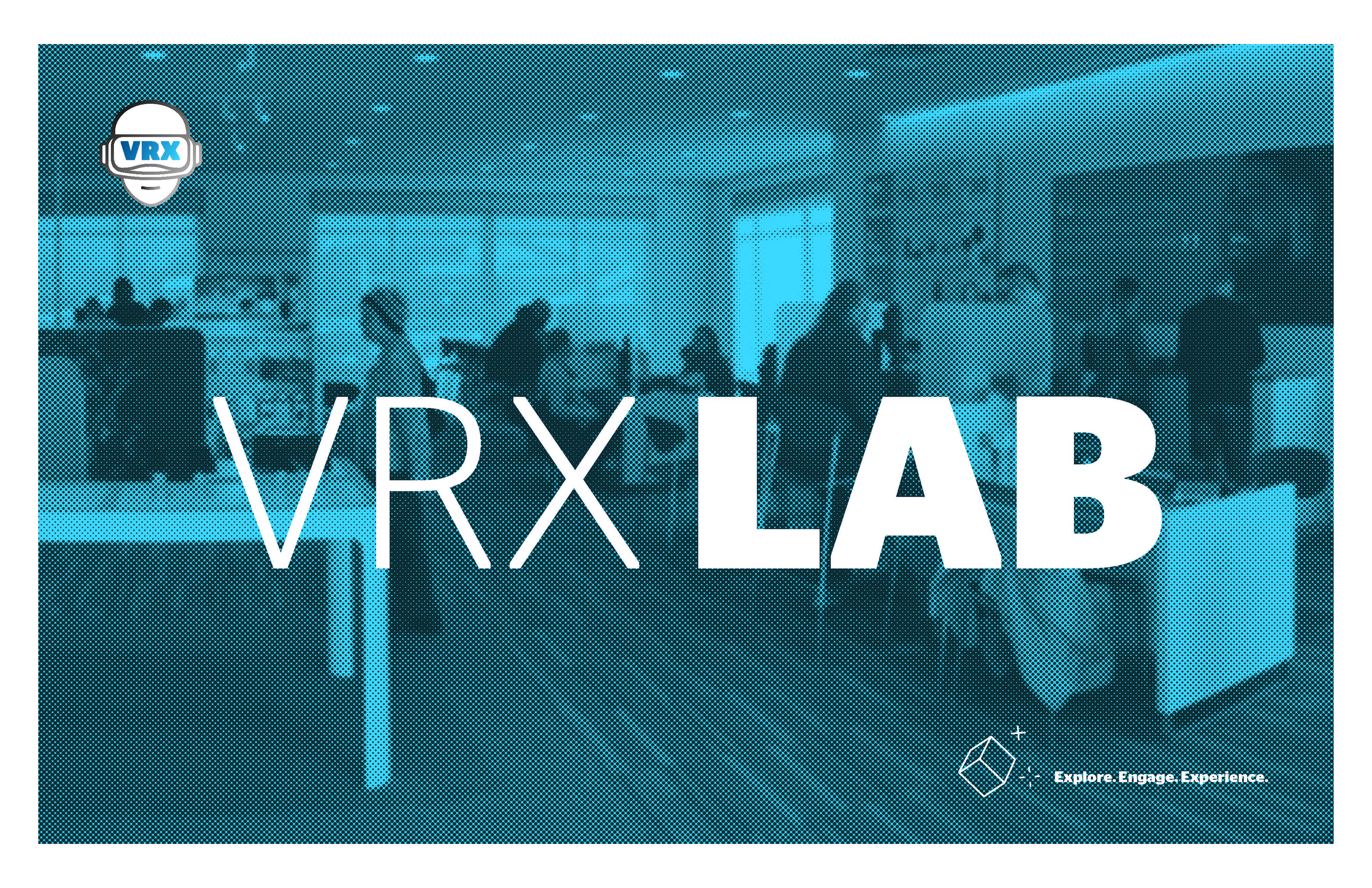 VRX Lab halftone poster